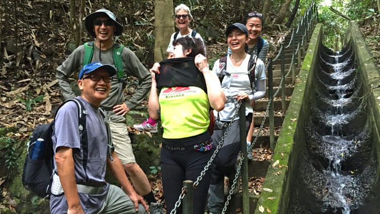 Group of hikers in Hong Kong
