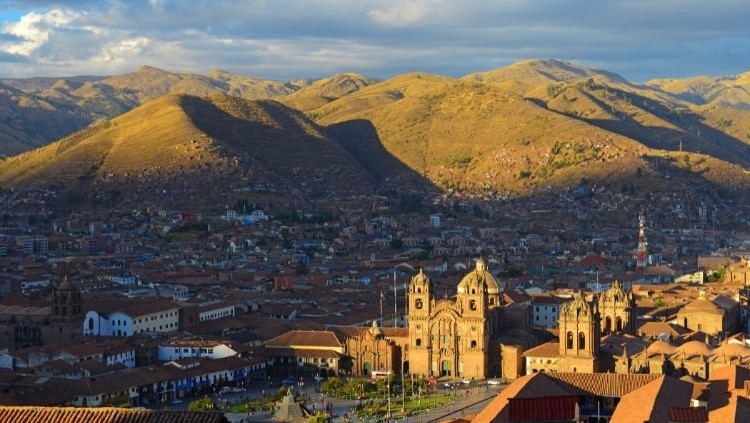 Cusco skyline at dusk