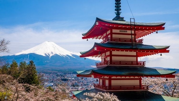 Mount Fuji in winter