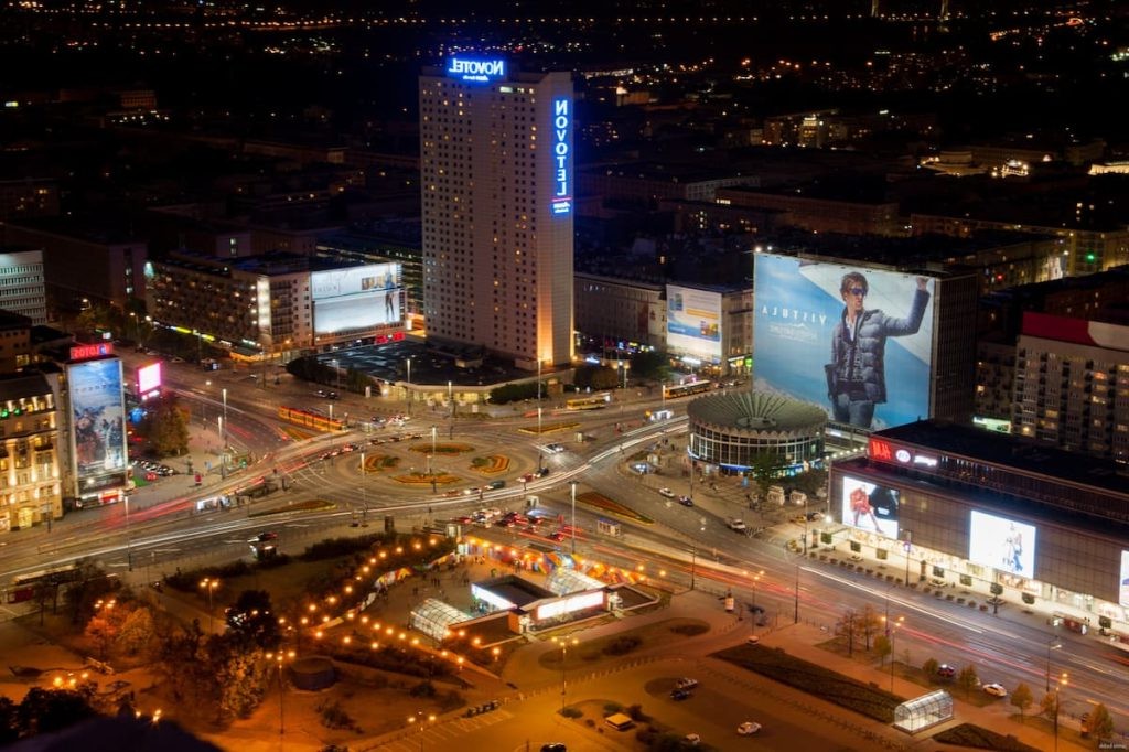 View across Warsaw from the Palace of Culture and Science.