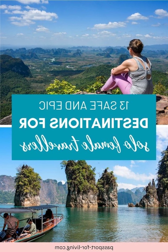 Scenic mountains and boat on turquoise water