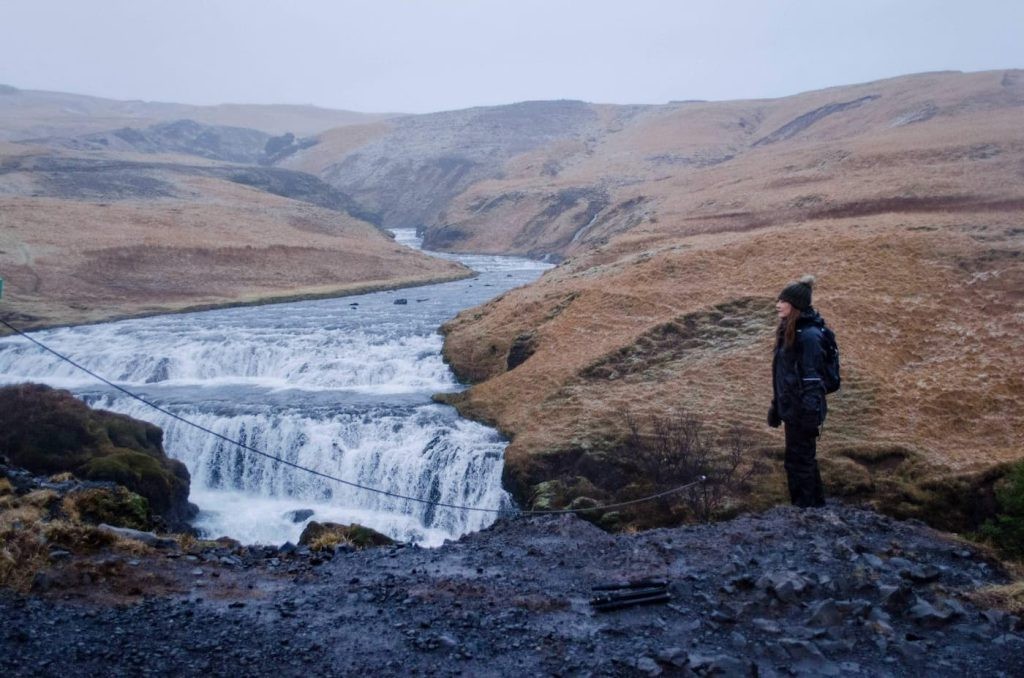 Waterfall at Skógafoss, Iceland