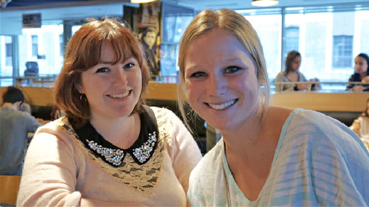 Two solo travelers I met at breakfast in Paris