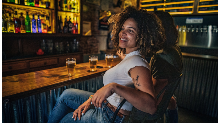 Sitting at the bar can be the most social and secure spot