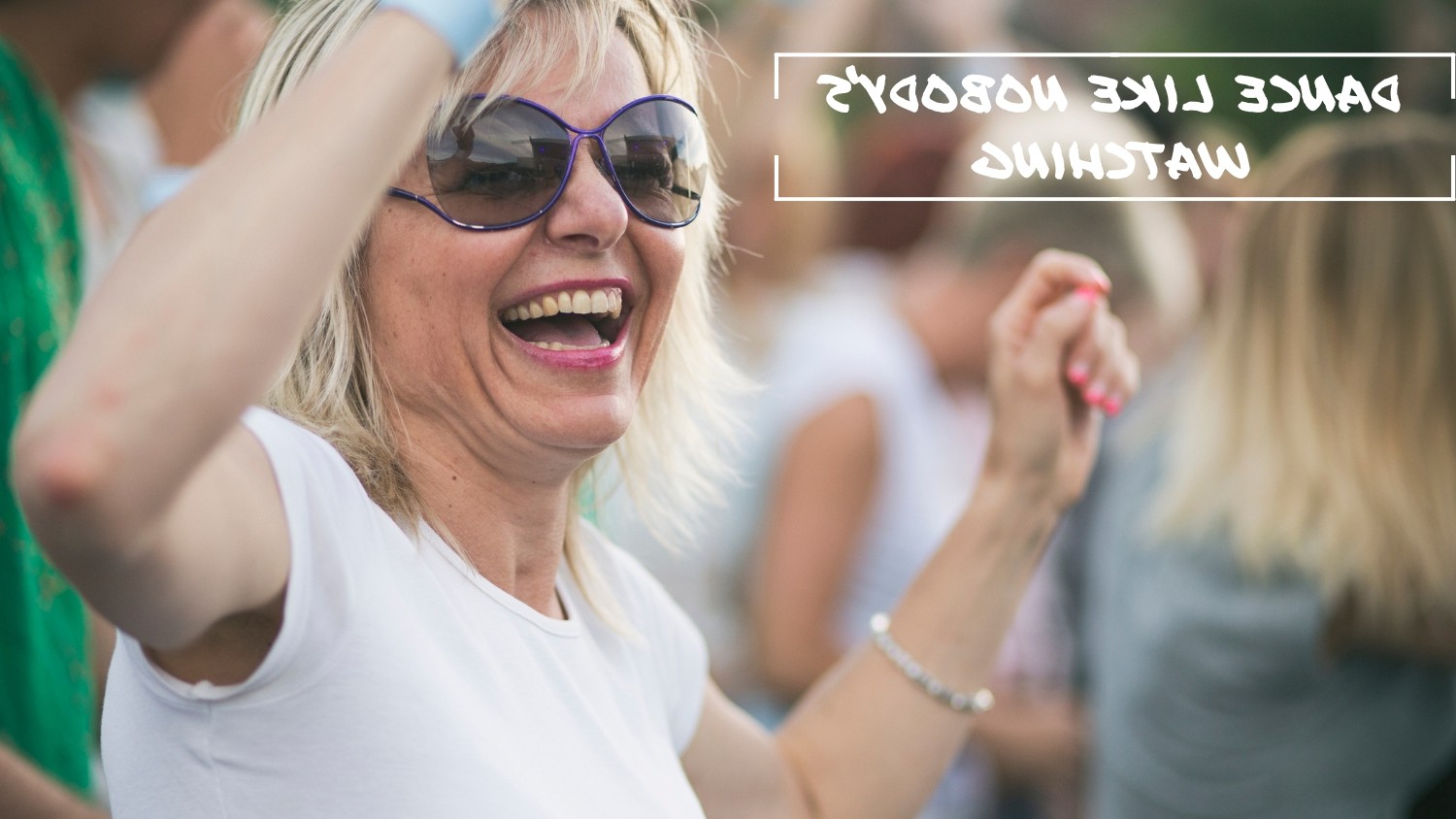 Woman dancing at a music festival